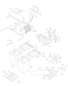 Attachment / Oem-190-180 Twin Bagger (2007) / General Assembly Bagger Diagram and Parts List for 13A1762F729 2007 Yard Machines Lawn Tractor